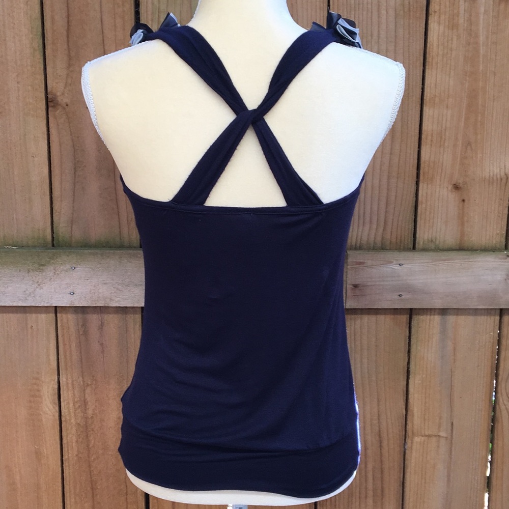 Charlotte Russe Ruffle Halter Blouse GUC - Picture 8 of 8